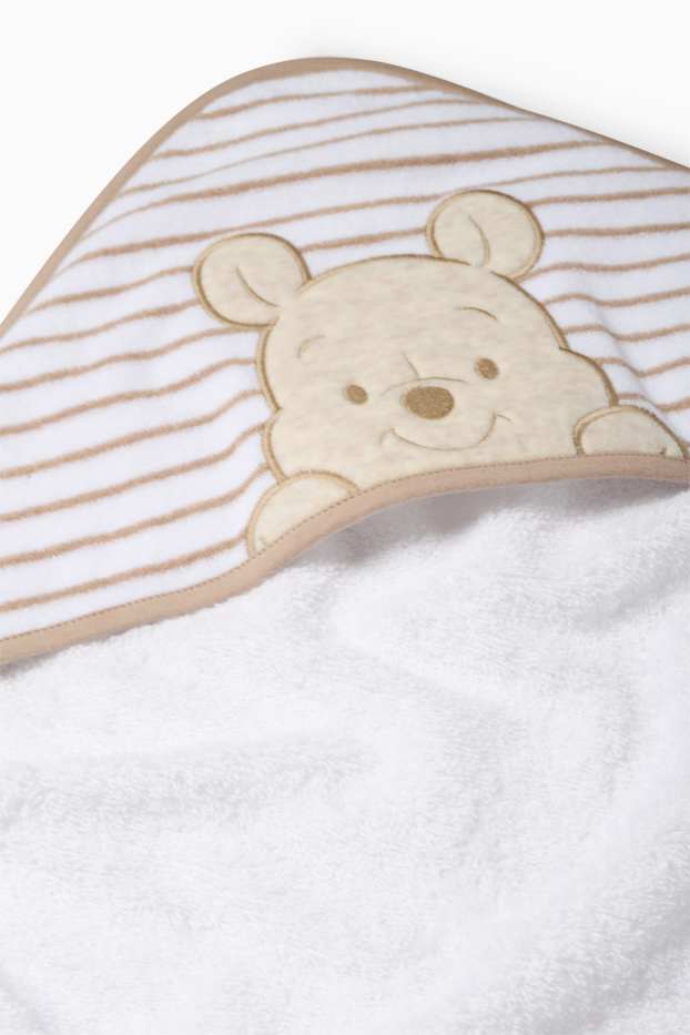 Unisex - Winnie the Pooh - toalla para bebé con capucha - blanco roto
