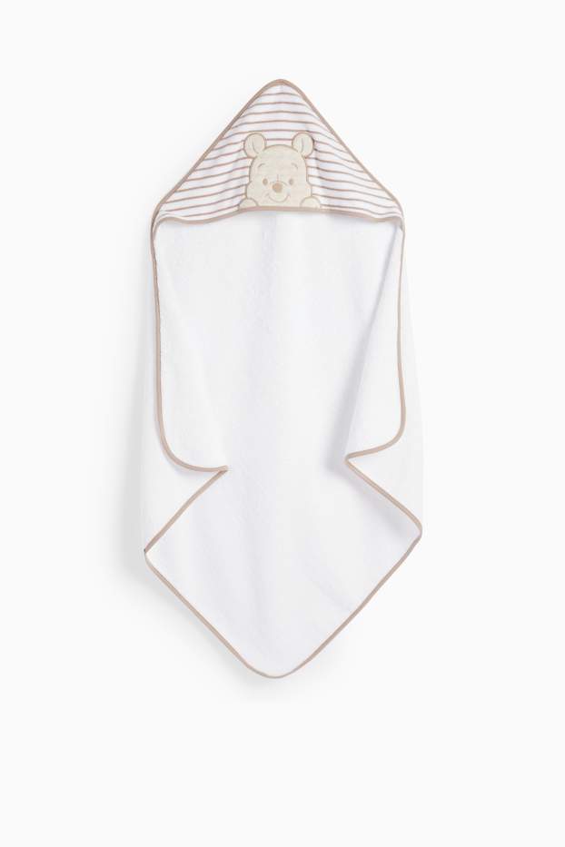 Unisex - Winnie the Pooh - toalla para bebé con capucha - blanco roto