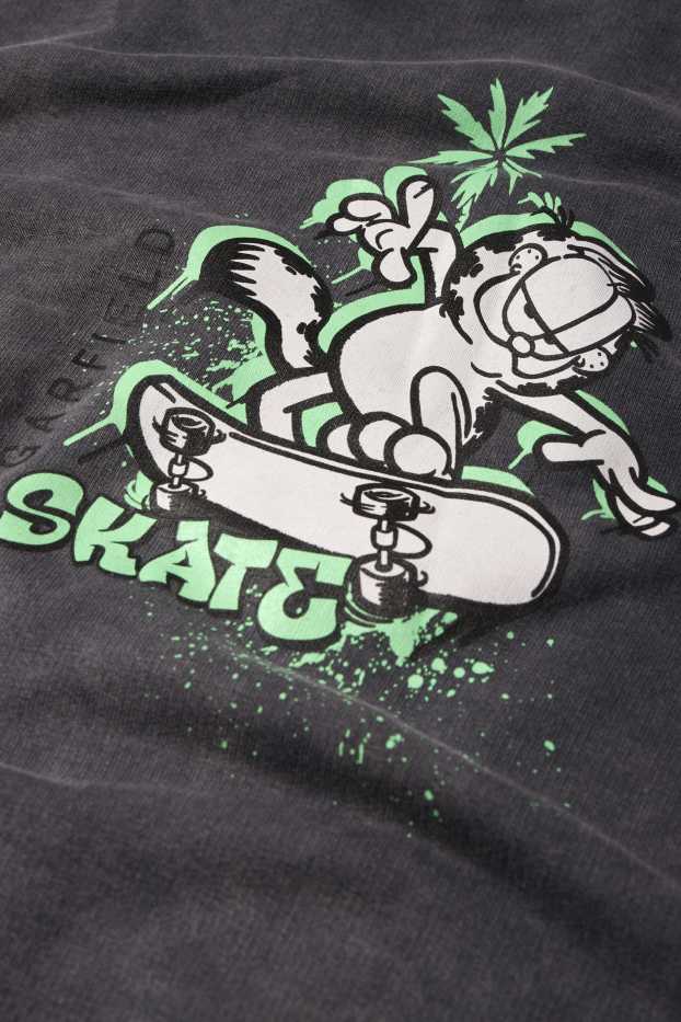 Enfants garçons - Garfield - sweat - gris foncé
