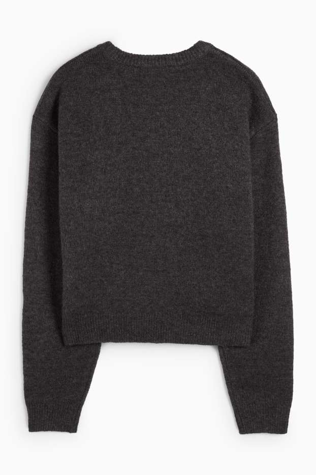 Enfants filles - Pull - à carreaux - noir / blanc