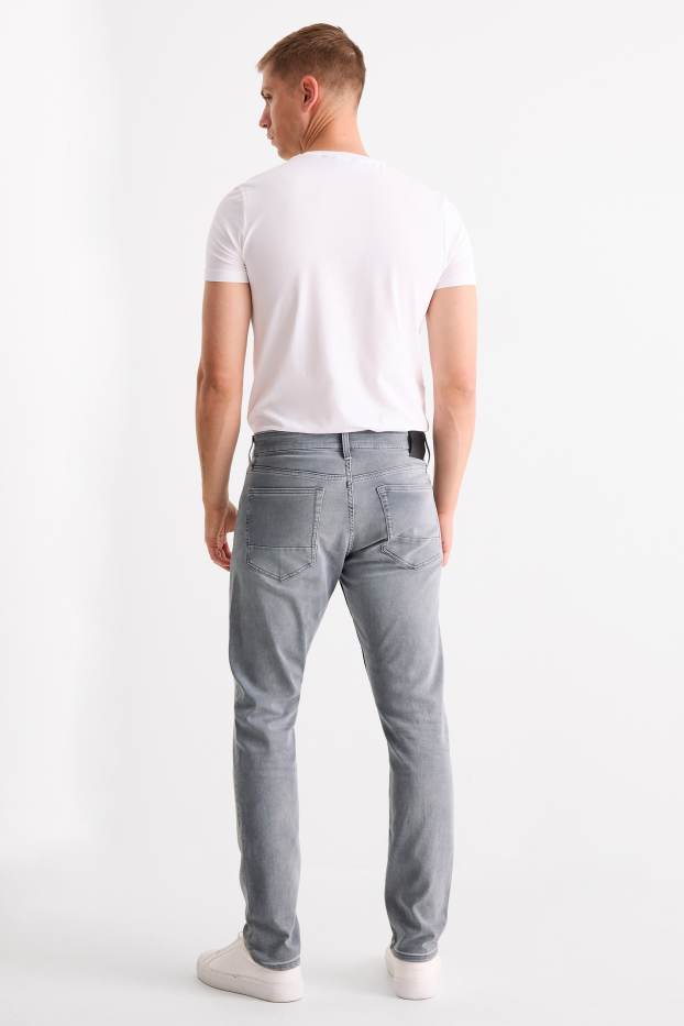 Men - Slim tapered jeans - Flex jog denim - denim-light gray
