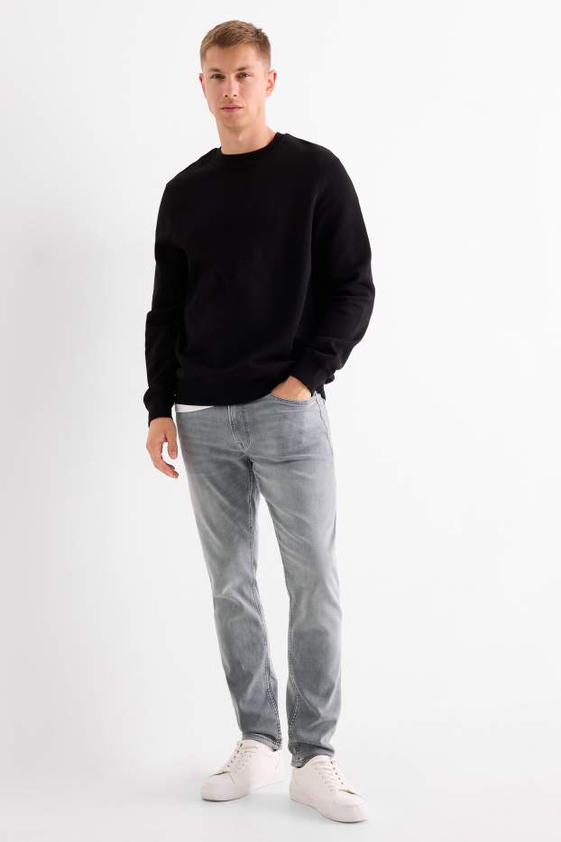 Men - Slim tapered jeans - Flex jog denim - denim-light gray