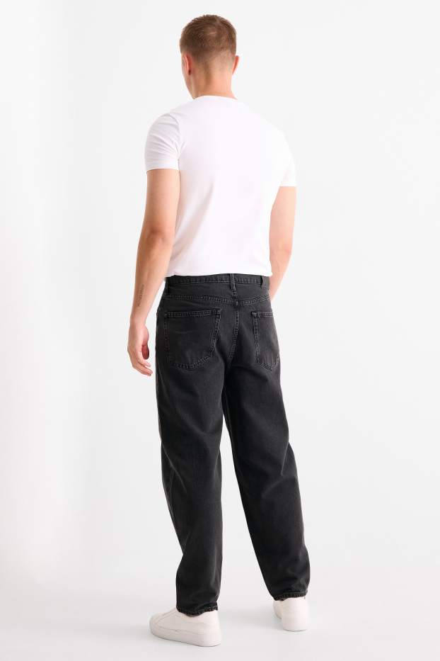 Men - Barrel jeans - denim-dark gray