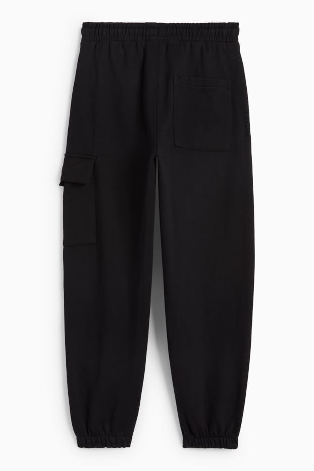 Copii - Băieți - Pantaloni de trening cargo - negru