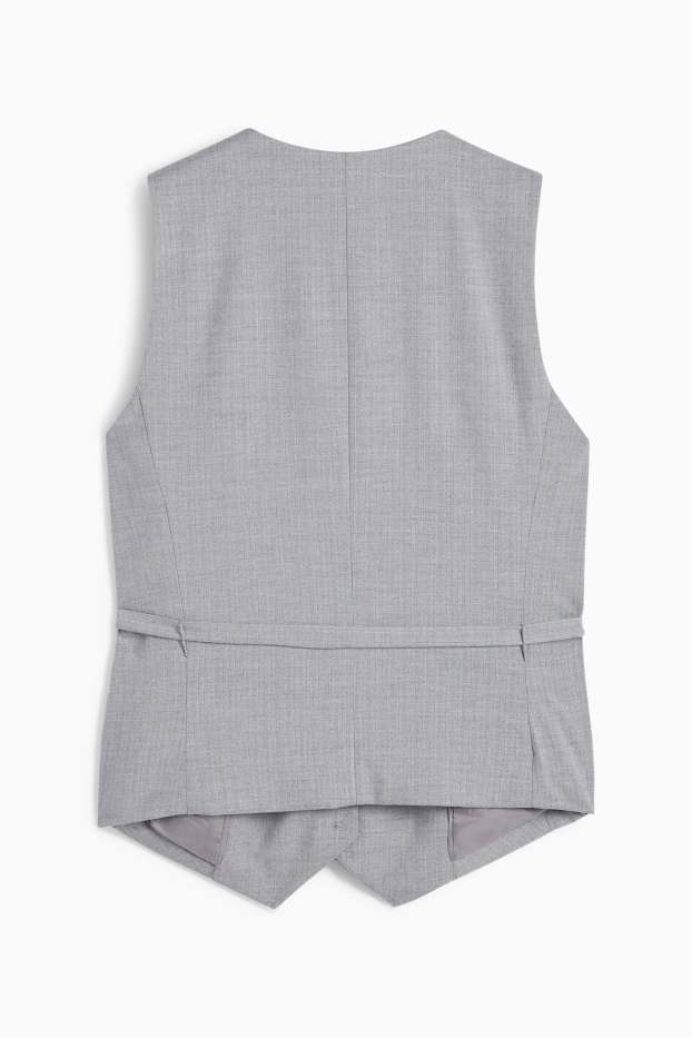 Women - Business waistcoat - regular fit - pinstripes - gray
