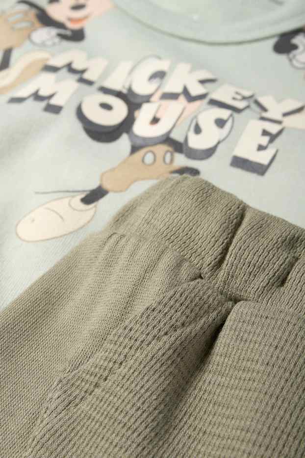 Bebés niños - Mickey Mouse - conjunto para bebé - 2 prendas - verde menta