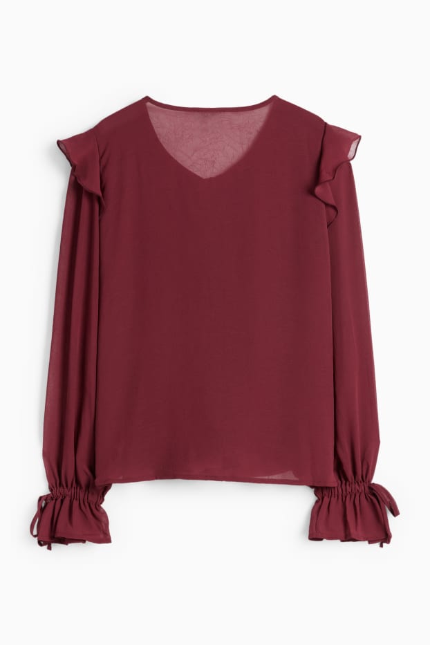 Women - Blouse - bordeaux