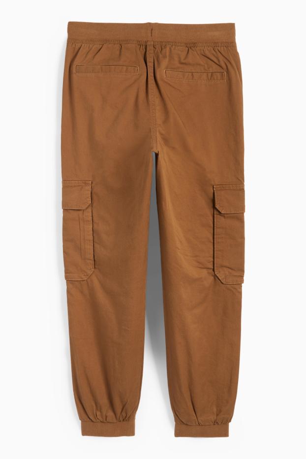 Children Boys - Thermal cargo trousers - brown