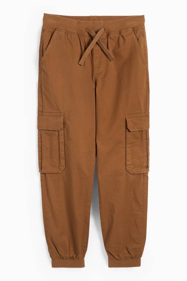Children Boys - Thermal cargo trousers - brown