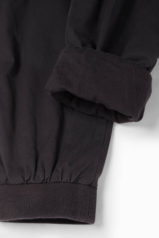 Children Boys - Thermal cargo trousers - black
