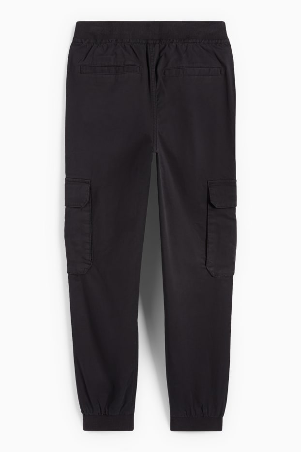 Children Boys - Thermal cargo trousers - black