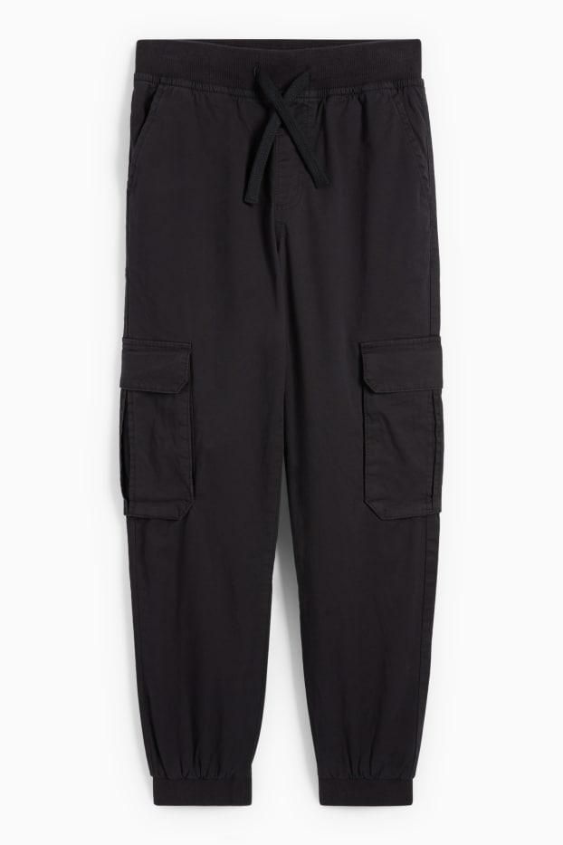 Children Boys - Thermal cargo trousers - black