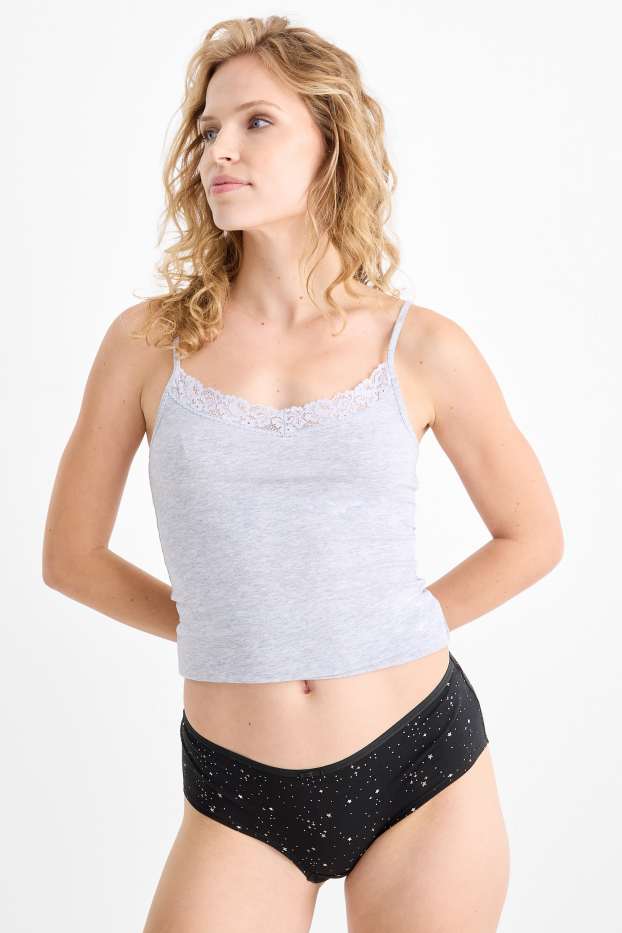 Damen - Multipack 4er - Hipster - schwarz