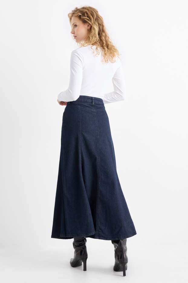 Women - Denim skirt - denim-dark blue