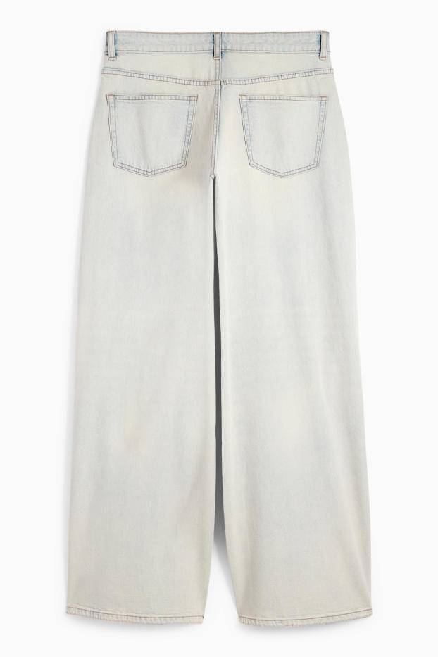 Damen - Wide Leg Jeans - Low Waist - helljeansblau