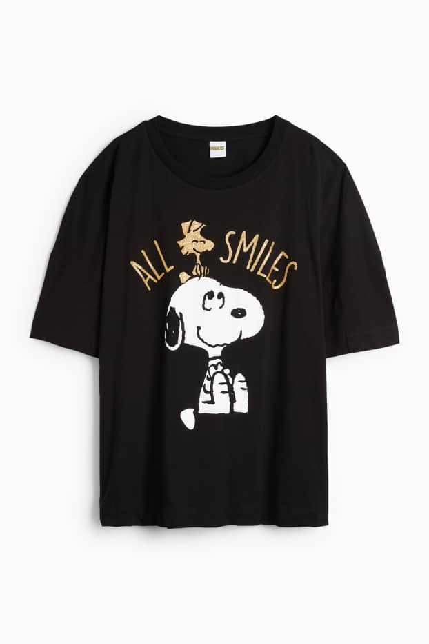 Femmes - T-shirt - regular fit - Peanuts - noir