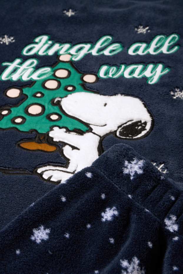 Damen - Weihnachts-Pyjama - Snoopy - dunkelblau