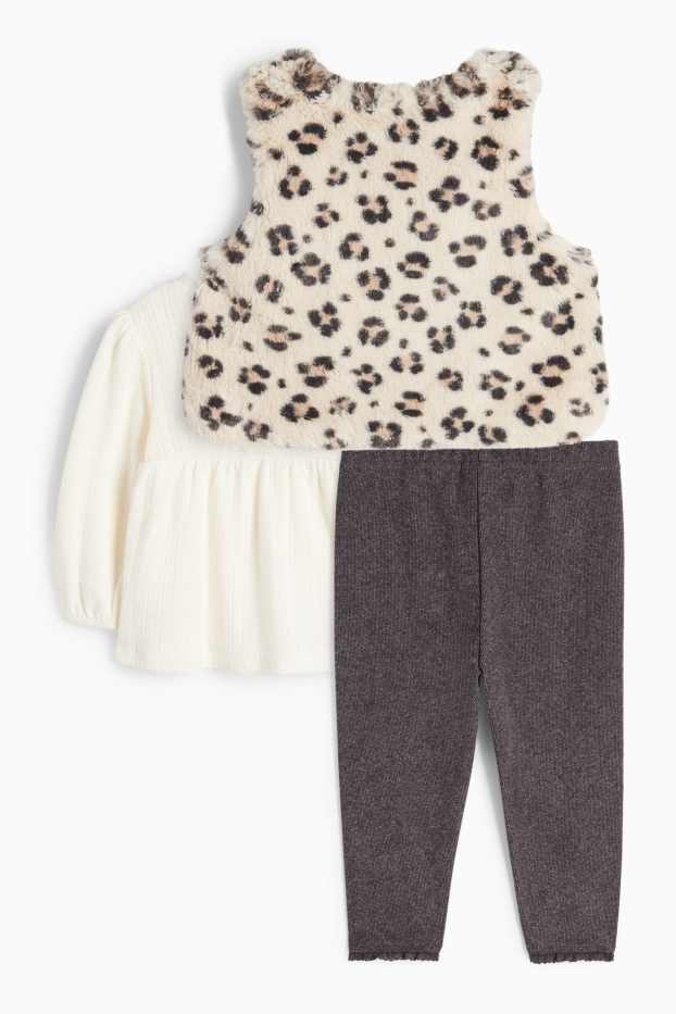 Miminka - dívky - Outfit pro miminka - 3dílný - světle béžová