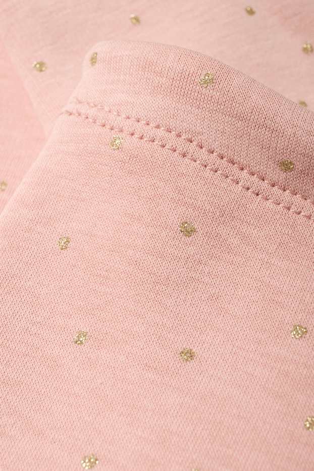 Kinder Mädchen - Stern - Thermoleggings - gepunktet - pink
