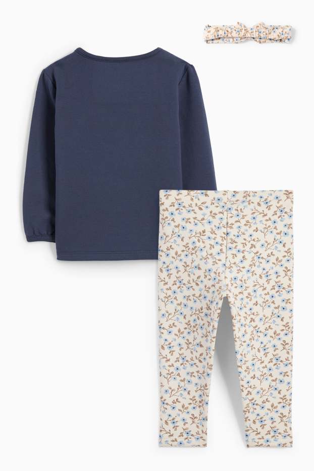 Neonate - Bambi - completo per neonate - 3 pezzi - blu scuro
