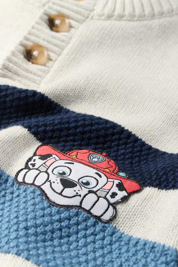 Kinderen: jongens - PAW Patrol - Chase, Marshall, Rubble - trui - gestreept - blauw / beige