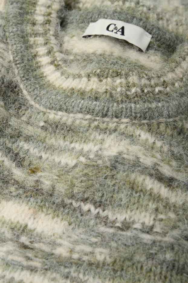 Damen - Pullover - strukturiert - grün