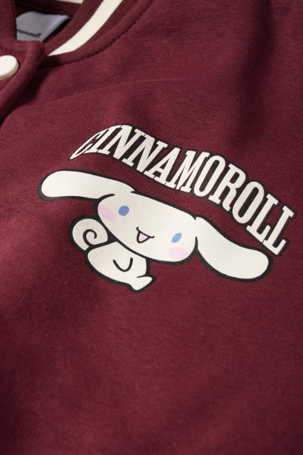 Děti - dívky - Cinnamoroll - college bunda - bordeaux