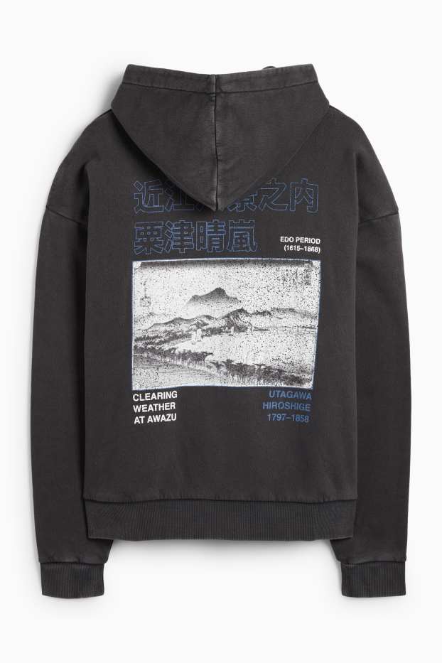 Herren - Oversized-Hoodie - dunkelgrau