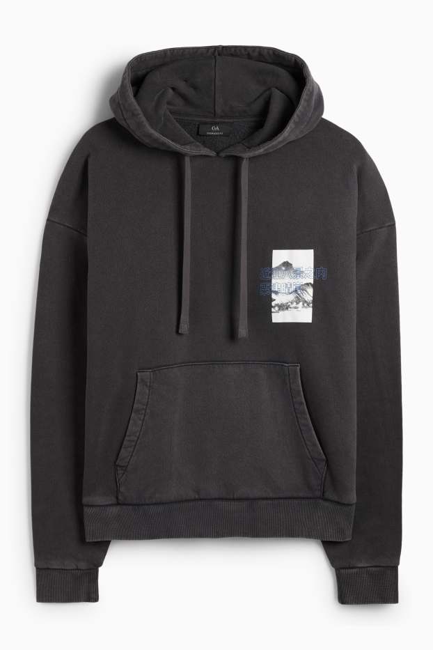Herren - Oversized-Hoodie - dunkelgrau