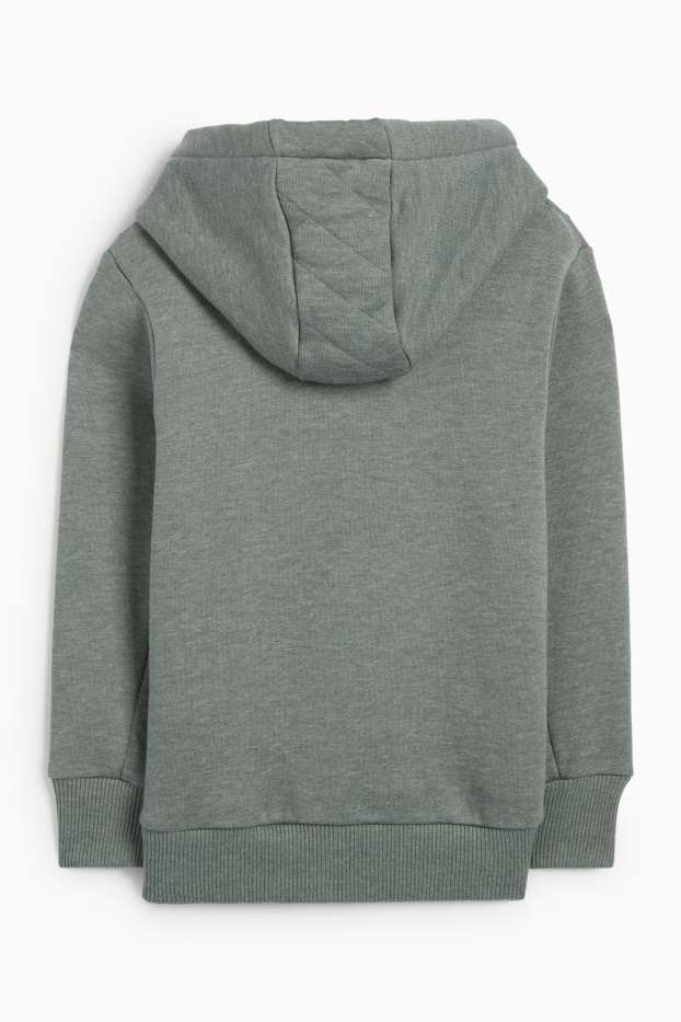 Kinder Jungen - Fuchs und Waschbär - Hoodie - grün