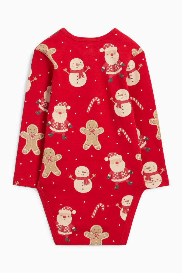Unisex - Babbo Natale - body natalizio per neonati - rosso