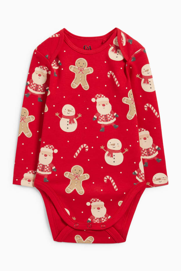 Unisex - Babbo Natale - body natalizio per neonati - rosso