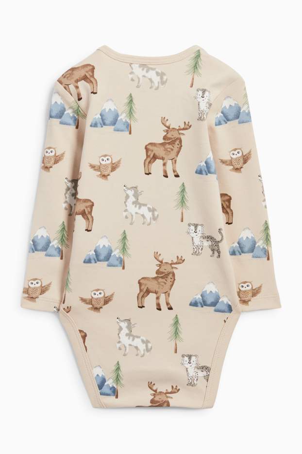 Unisex - Waldtiere - Baby-Body - hellbeige