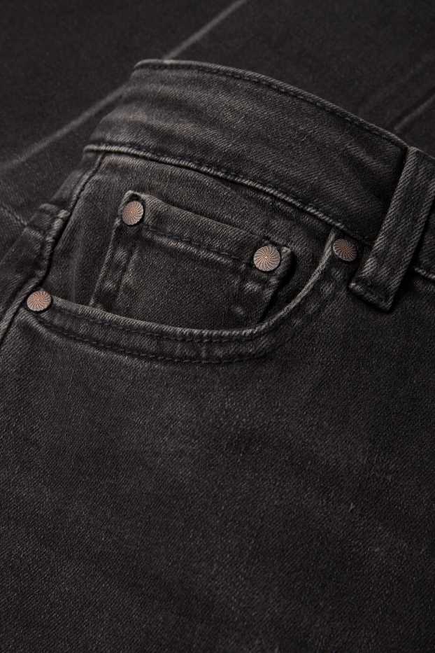 Damen - Flared Jeans - Mid Waist - dunkeljeansgrau