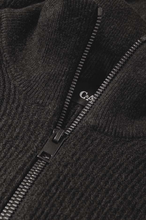 Men - Jumper - ribbed - black