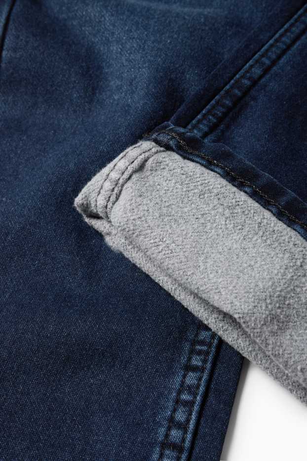 Kinderen: jongens - Slim jeans - thermojeans - LYCRA® - jeansdonkerblauw