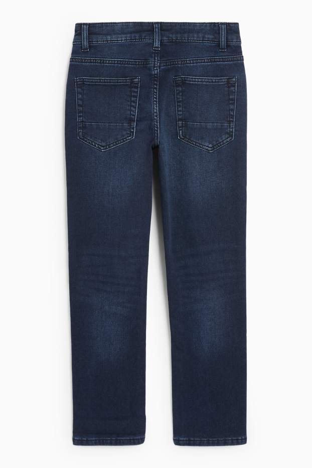 Kinderen: jongens - Slim jeans - thermojeans - LYCRA® - jeansdonkerblauw