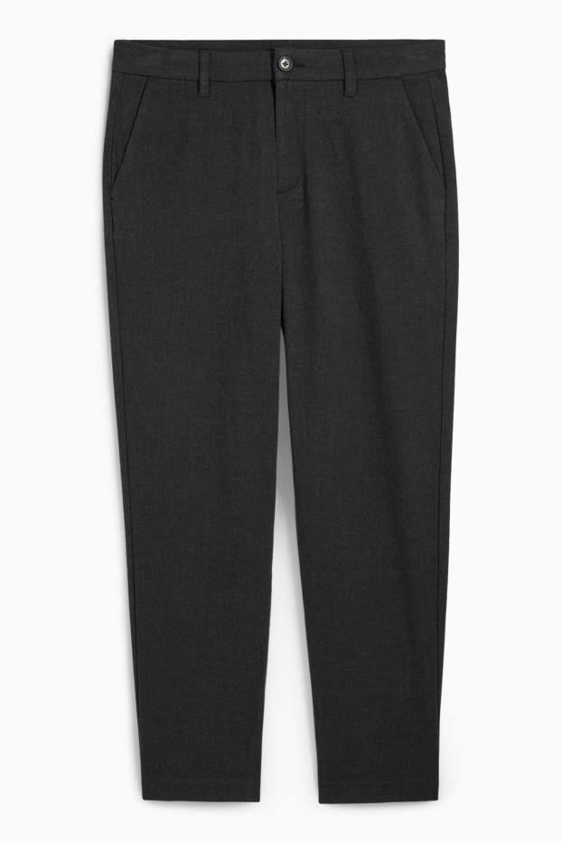 Hommes - Chino - tapered fit - gris foncé