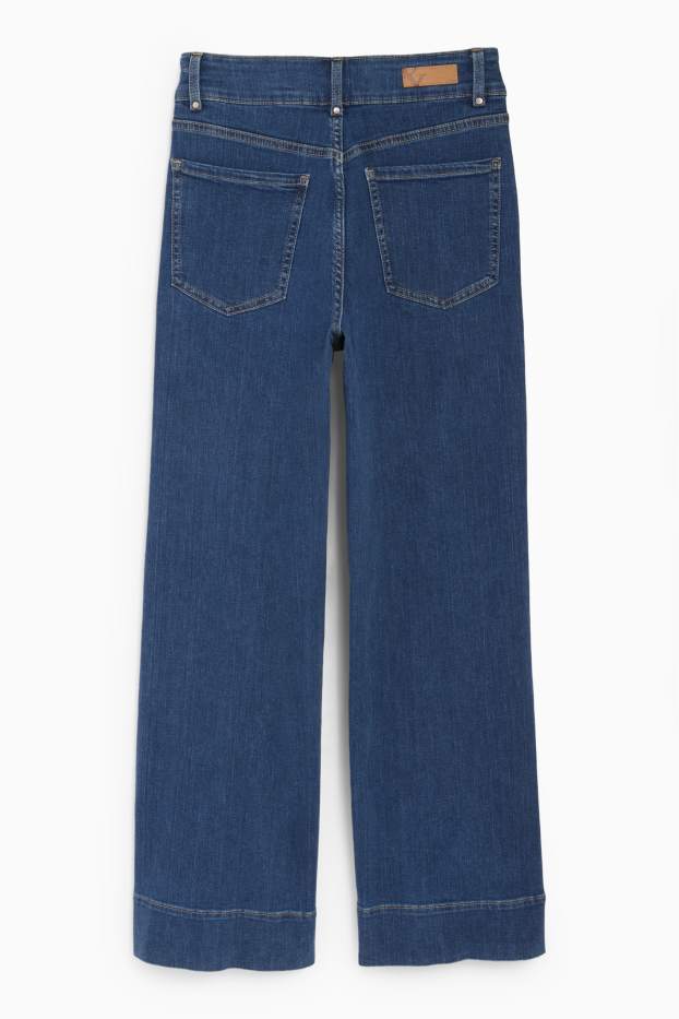 Femmes - Wide leg jean - high waist - jean bleu
