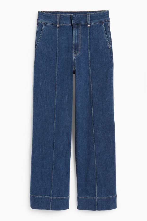 Femmes - Wide leg jean - high waist - jean bleu