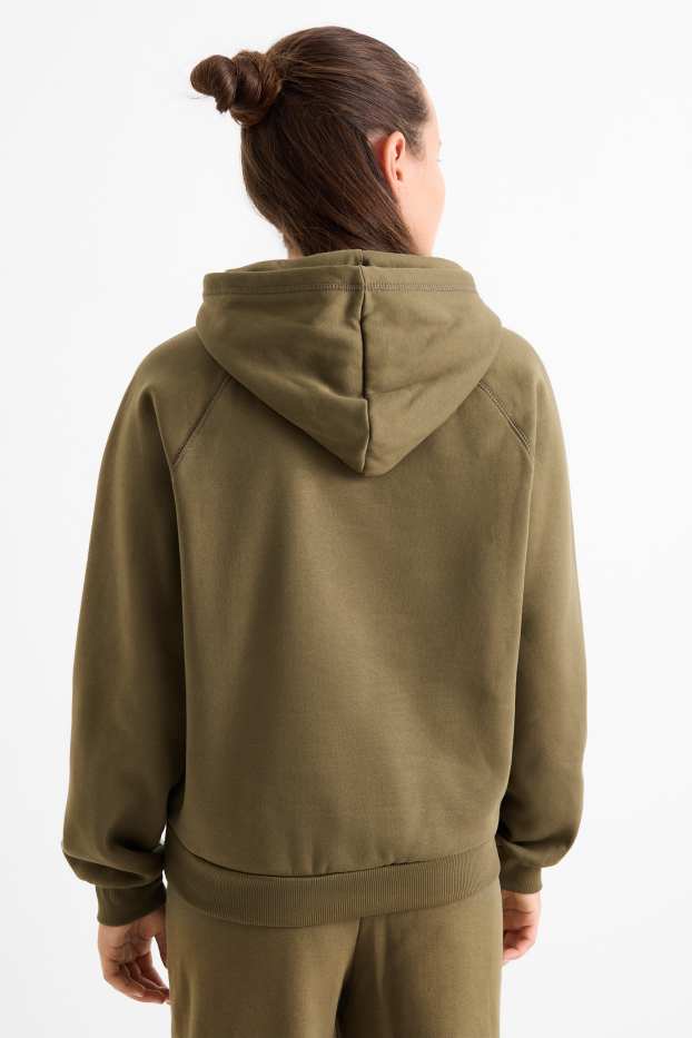 Children Girls - Hoodie - dark green