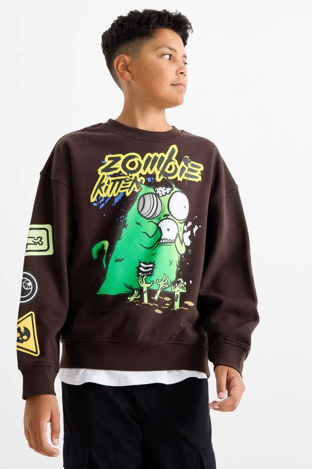 Enfants garçons - Exploding Kittens - sweat - noir
