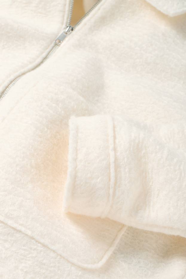Women - Bouclé jacket - cremewhite