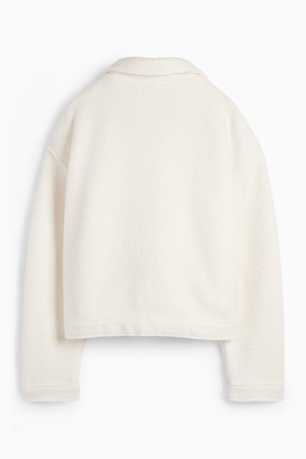 Women - Bouclé jacket - cremewhite
