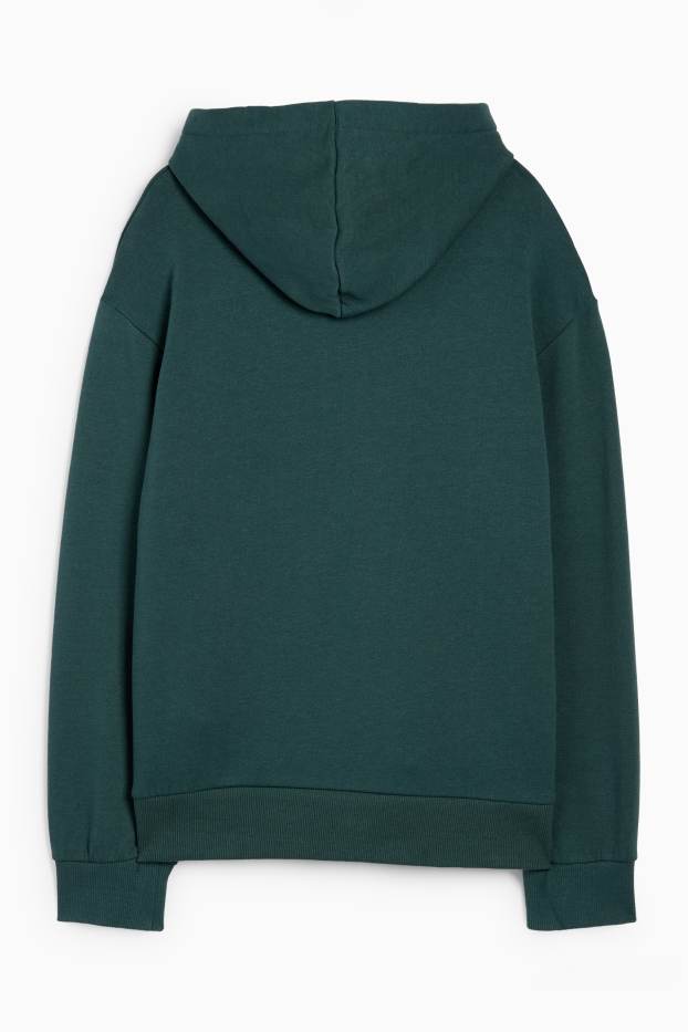 Children Boys - Wolf - hoodie - dark green