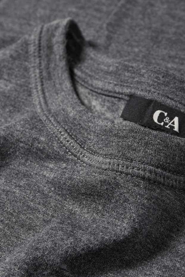 Women - Long sleeve top - slim fit - gray-melange