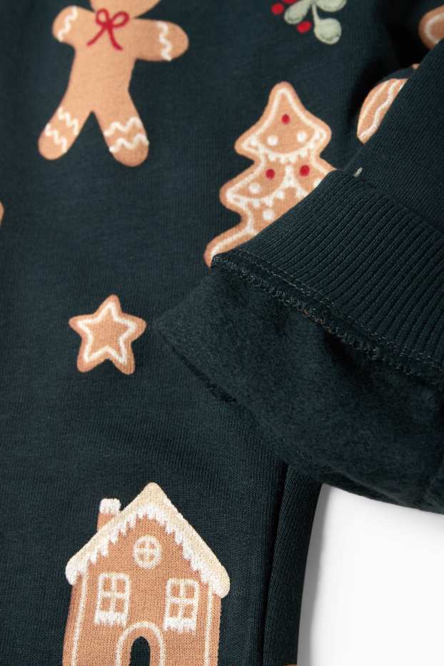 Bebés niñas - Mini Me - pan de especias - pijama navideño para bebé - 2 prendas - verde oscuro