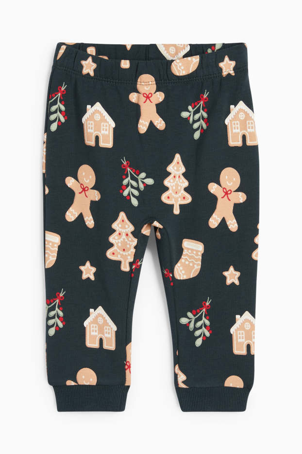 Bebés niñas - Mini Me - pan de especias - pijama navideño para bebé - 2 prendas - verde oscuro