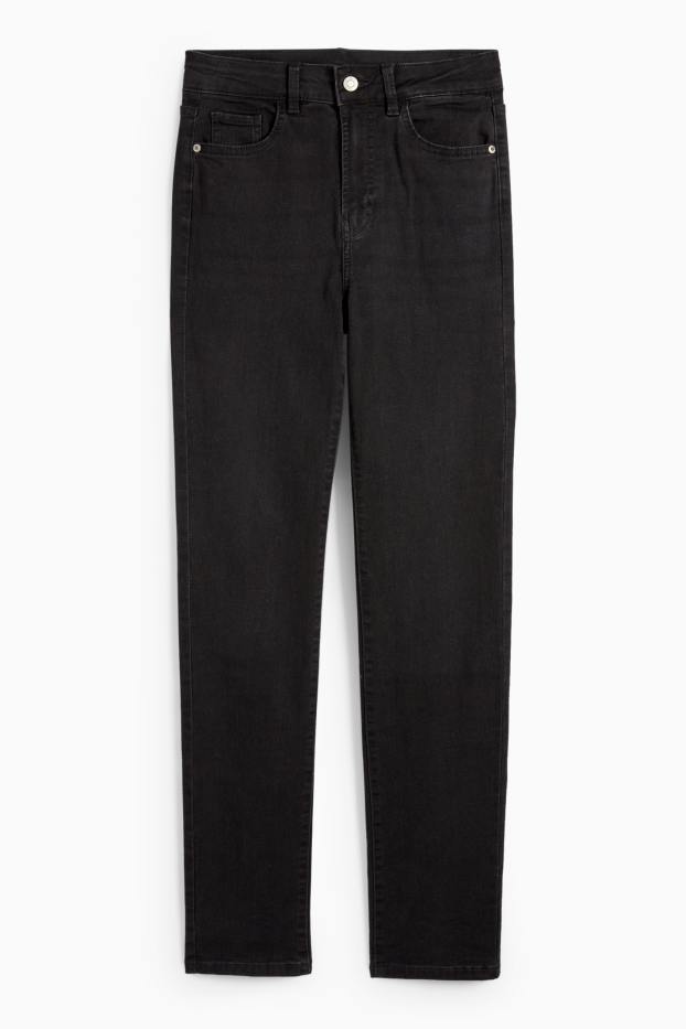 Dames - Slim jeans - high waist - zwart