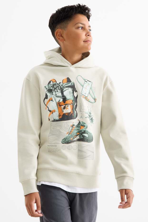 Bambini - Felpa con cappuccio - grigio chiaro